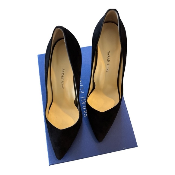 Sarah Flint Perfect Pump 100 in Black Suede Size 41/ US 10 New With Box - Picture 8 of 15